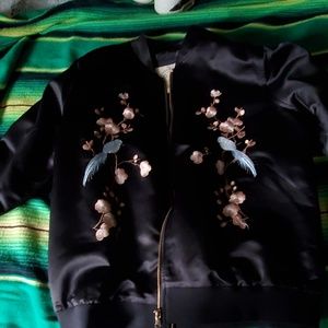 Black satin jacket